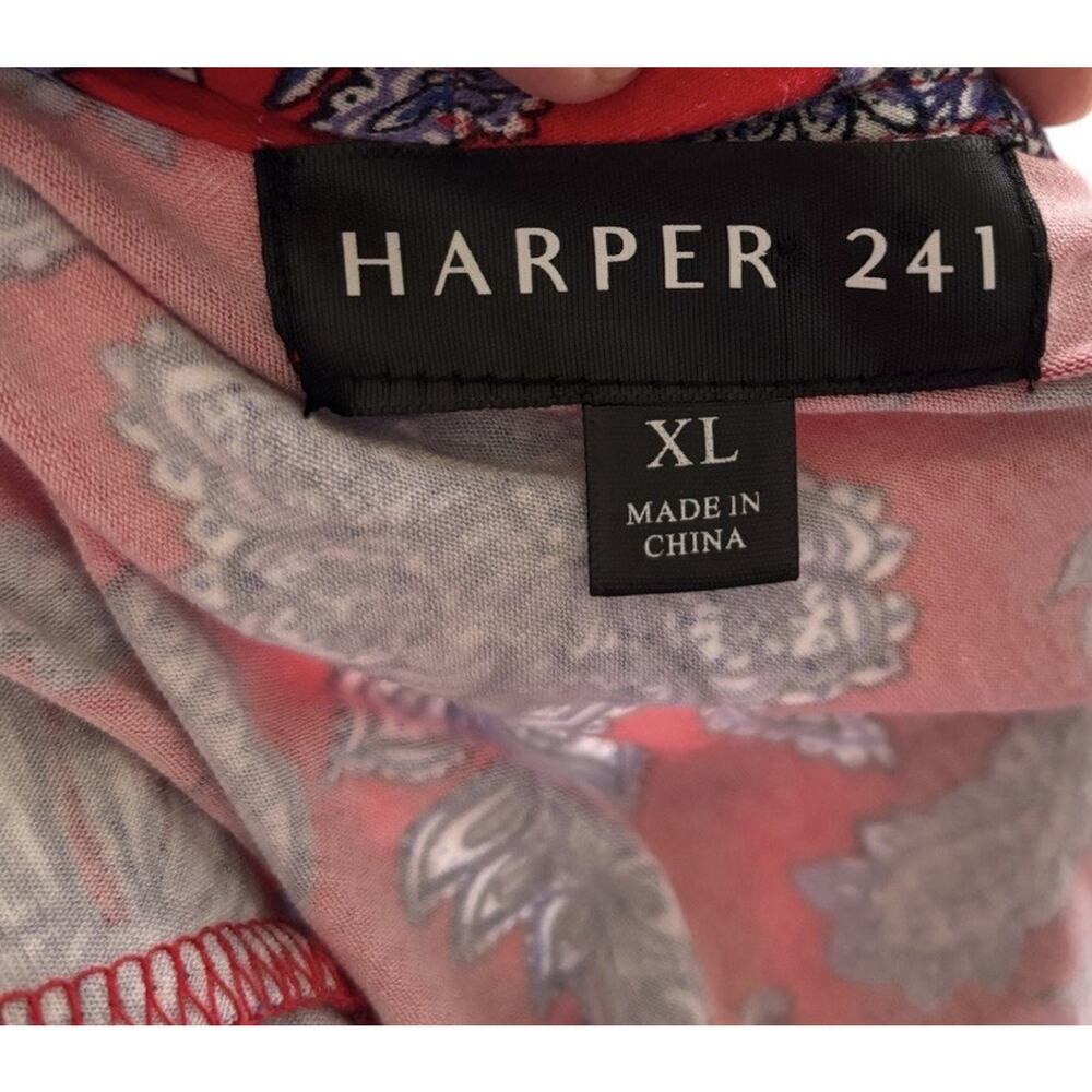 Harper 241 Boho Red Paisley Floral Tank Dress XL Cottagecore Vacay Cruise Resort - Picture 7 of 8